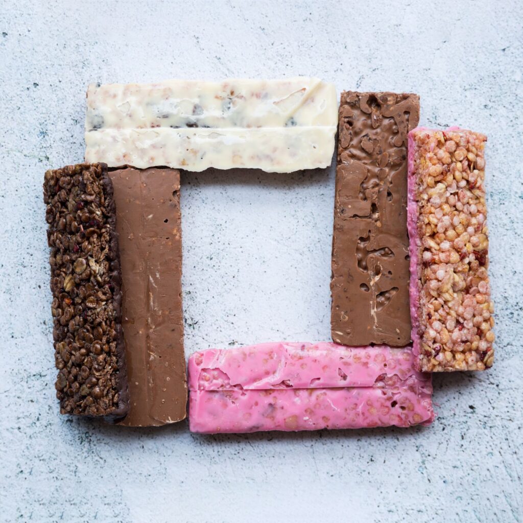 Different types of protein bars