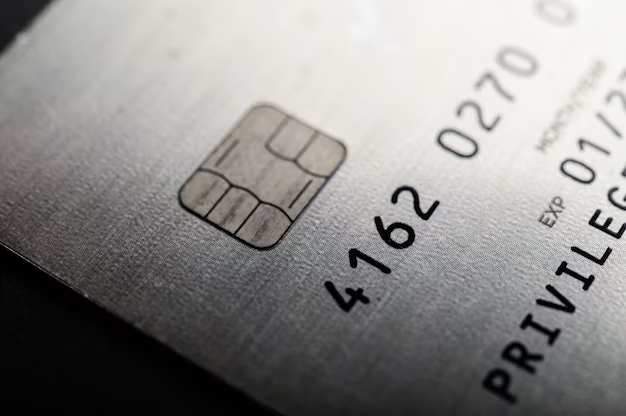 Credit card, close up view